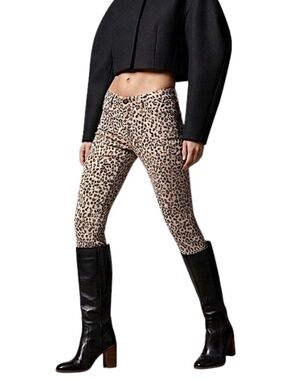 Banana Republic High Rise Skinny Brown Beige Animal Print Skinny Jeans 25p